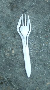 Mangled Dirty Plastic Fork