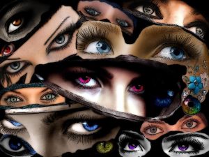 Cut Outs of Various Pairs of Eyes